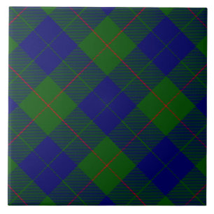Carreau En Céramique Barclay tartan bleu vert plaid