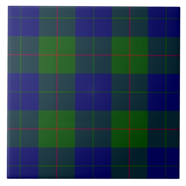 Carreau En Céramique Barclay tartan bleu vert plaid (Devant)