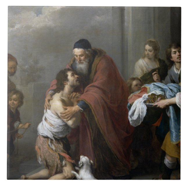 Carreau En Céramique Bartolome Esteban Murillo-Retour du prodigue (Devant)