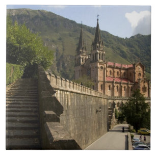 Carreau En Céramique Basilique de Covadonga, nord-ouest de l'Espagne.