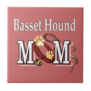 Carreau En Céramique Basset Hound Dog MOM