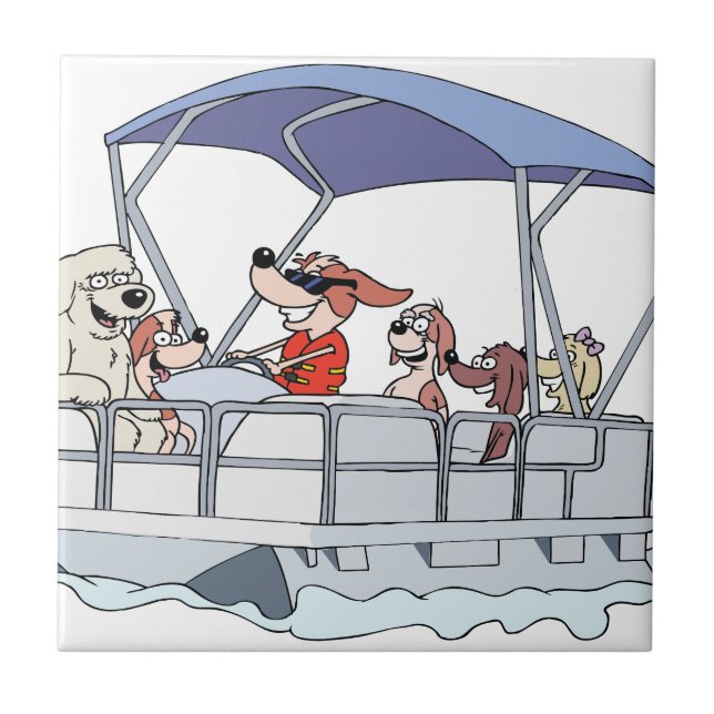 Carreau En Céramique Bateau de ponton (Devant)