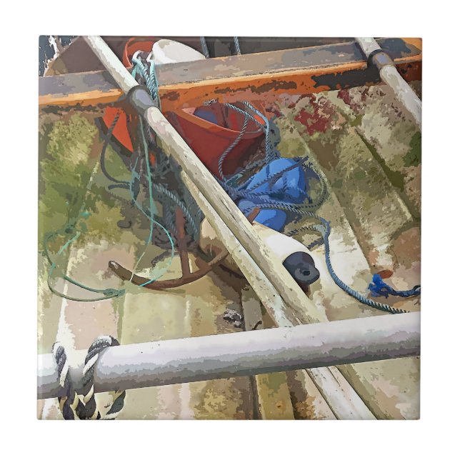 CARREAU EN CÉRAMIQUE BATEAUX (Devant)