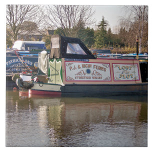 CARREAU EN CÉRAMIQUE BATEAUX DE CANAL