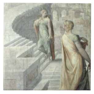 Carreau En Céramique Bathsheba rendant visite à David, c.1553