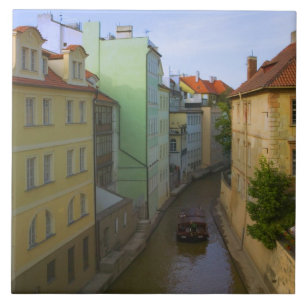 Carreau En Céramique Bâtiments historiques avec canal, Prague, Tchèque