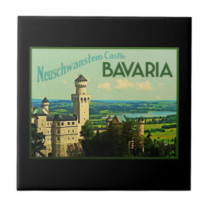 Carreau En Céramique Bavière Allemagne Neuschwanstein Château