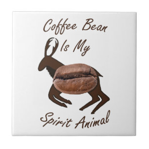 Carreau En Céramique Bean Spirit de café Animal