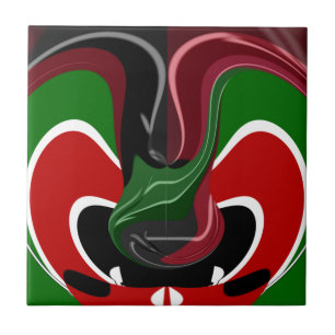 Carreau En Céramique Beau drapeau Extraordinaire au Kenya : Art Moderne