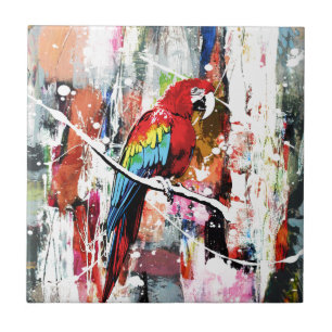 Carreau En Céramique Beau perroquet