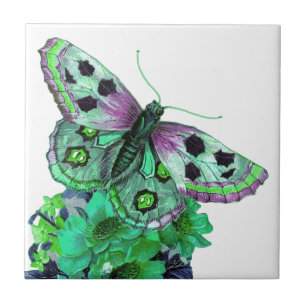 Carreau En Céramique Beau tuile en céramique de papillon