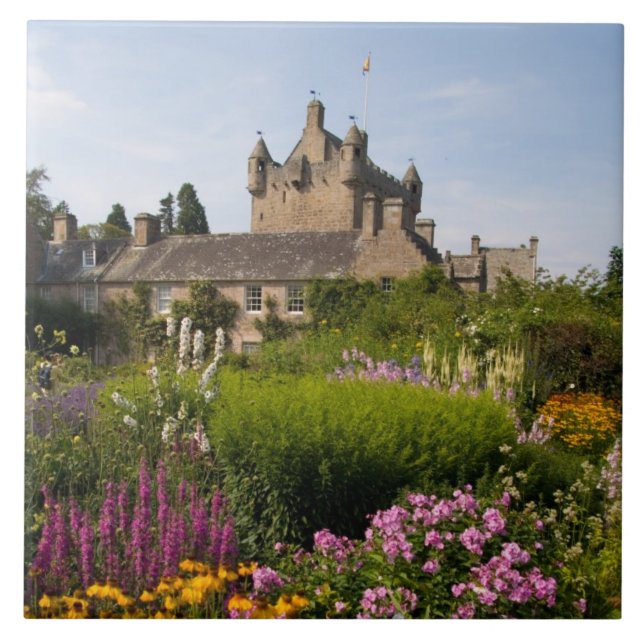 Carreau En Céramique Beaux jardins et célèbre château en Ecosse (Devant)