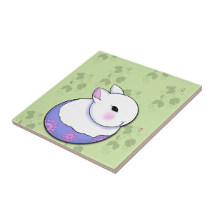 Carreau En Céramique Bébé mignon lapin Pâques