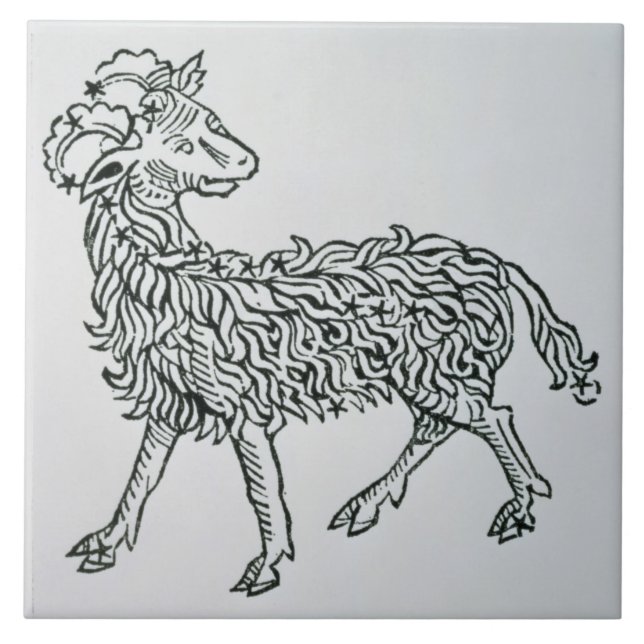 Carreau En Céramique Bélier (la RAM) une illustration du 'Poeticon (Devant)