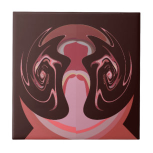 Carreau En Céramique Belle Motif Maroon Africain Design d'impression