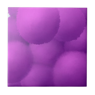 Carreau En Céramique Belle peinture violette Allium Flower