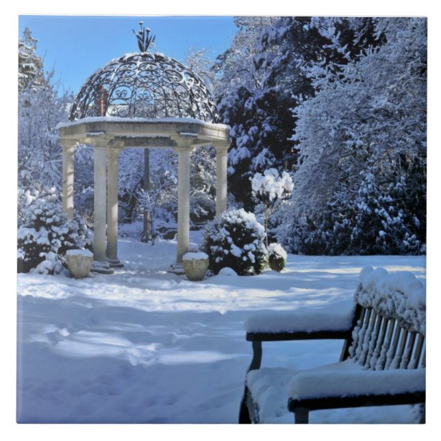Carreau En Céramique Belvédère dans la neige (Devant)