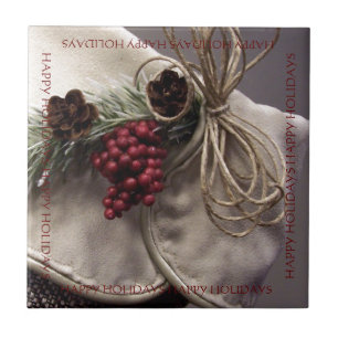 Carreau En Céramique Berries et Pinecones