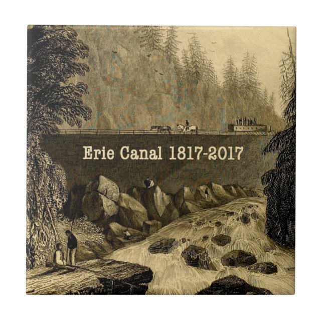 Carreau En Céramique Bicentenaire du canal Erie historique (Devant)