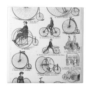 Carreau En Céramique Bicyclette à grande roue Penny Farthing