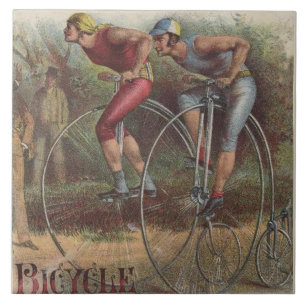 Carreau En Céramique Bicyclettes victoriennes haute roue