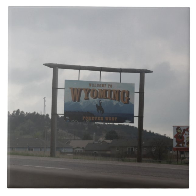 Carreau En Céramique Bienvenue au Wyoming Carrelage en céramique (Devant)