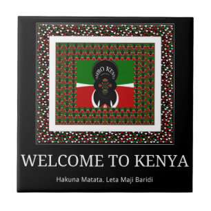 Carreau En Céramique Bienvenue sur Magical Kenya : Hakuna Matata
