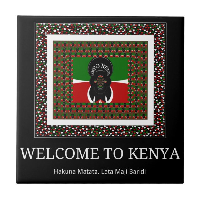 Carreau En Céramique Bienvenue sur Magical Kenya : Hakuna Matata (Devant)