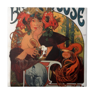 Carreau En Céramique Bière de la Meuse par Alphonse Mucha