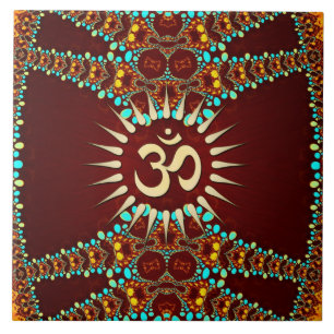 Carreau En Céramique Bijou bohême Om Symbole Carrelage en céramique