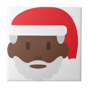 Carreau En Céramique black santa claus emoji