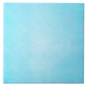 Carreau En Céramique Blanc léger bleu turquoise de modèle d'aquarelle