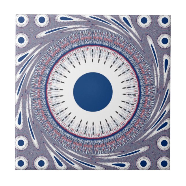 Carreau En Céramique Bleu chic (Devant)