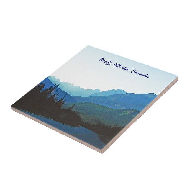 Carreau En Céramique Bleu de jaspe de Banff (Côté)