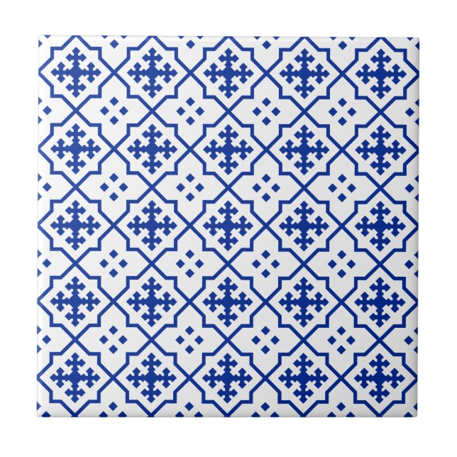 Carreau En Céramique Bleu marocain (Devant)