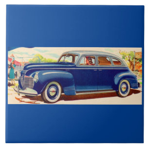 Carreau En Céramique bleu Plymouth 1941