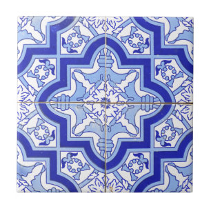 Carreau En Céramique Bleu portugais et blanc de tuile