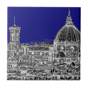 Carreau En Céramique Bleu royal de Florence