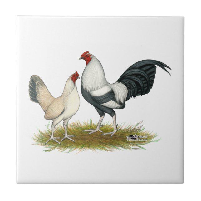 Carreau En Céramique Blond comme les blés argenté bleu de jeu d'OE (Devant)