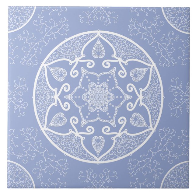Carreau En Céramique Blueberry Mandala (Devant)