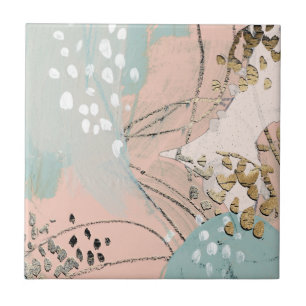 Carreau En Céramique Blush & Gold I