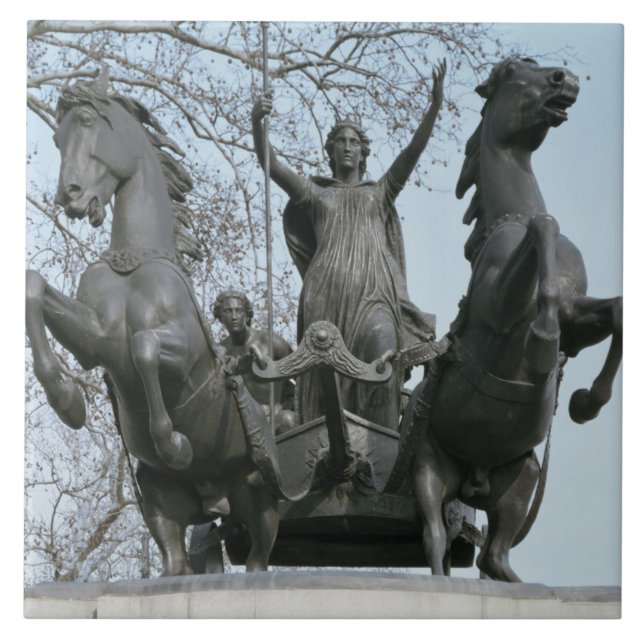 Carreau En Céramique Boadicea, 1850s (bronze) (voyez également 33580) (Devant)