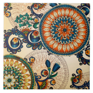 Carreau En Céramique Boho Funky Retro tendance Motif Abstrait