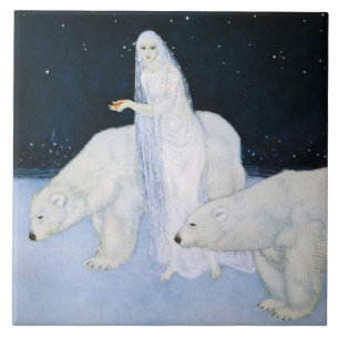 Carreau En Céramique Boîte-cadeau magique de trépied de tuile d'hiver