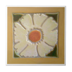 Carreau En Céramique Bordure jaune foncé