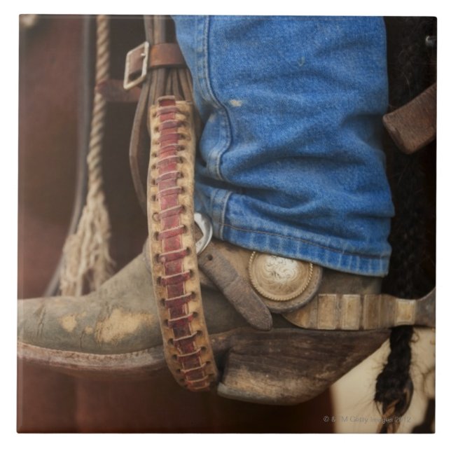 Carreau En Céramique Botte de cowboy avec la dent (Devant)