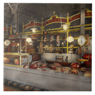 Carreau En Céramique Boucher - Fête de la viande 1926