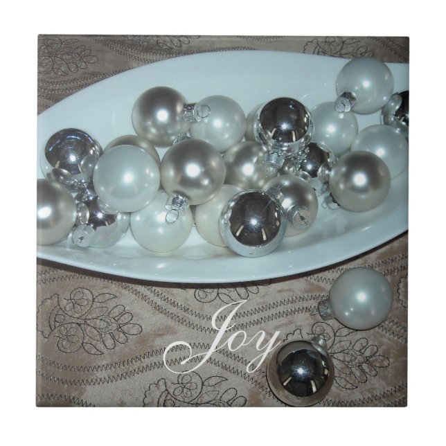 Carreau En Céramique Boules de verre chatoyantes dans un plat (Devant)
