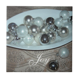Carreau En Céramique Boules de verre scintillantes dans un plat