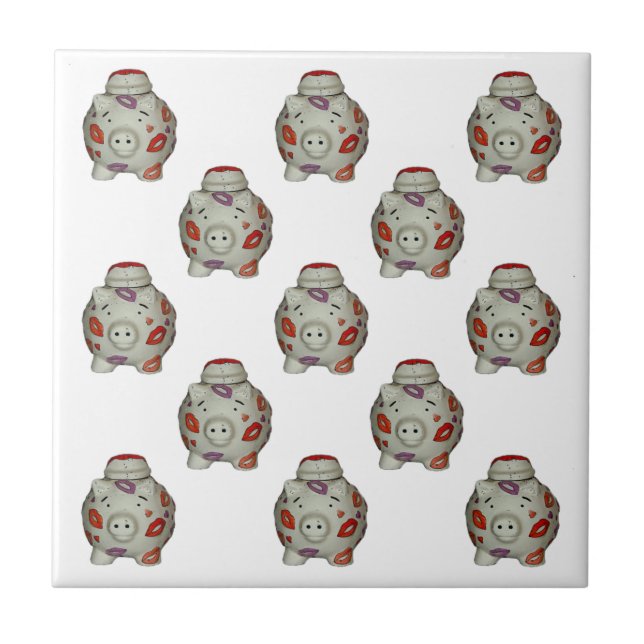 Carreau En Céramique Bouton à lèvres adorable (Devant)